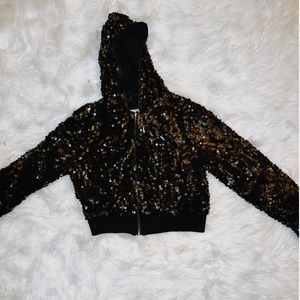 Girls H&M Black Sequin Jacket